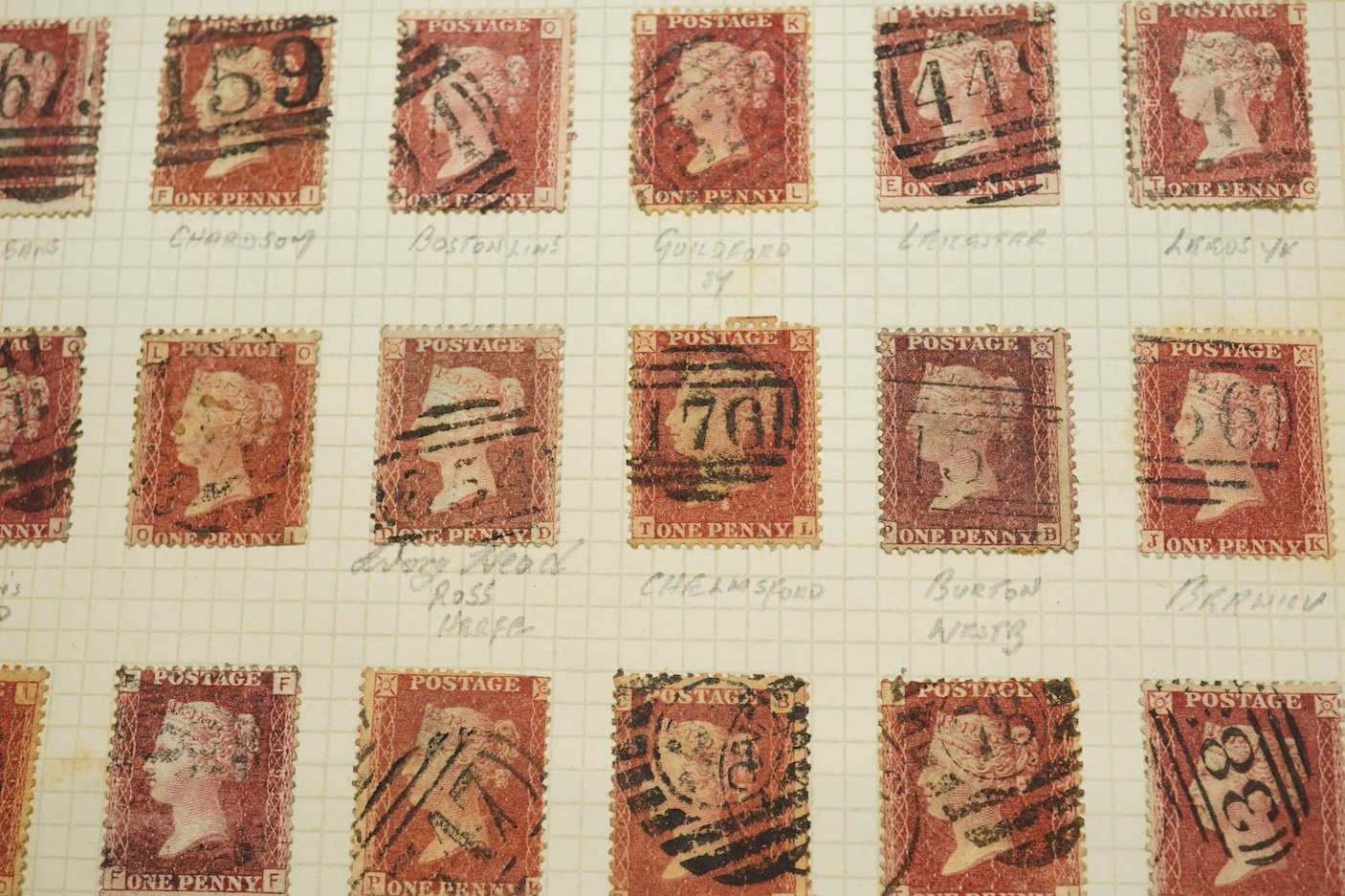 Three Edwardian and later stamp albums, The Grafton Stamp Album, containing a good selection of British stamps from 1841 to 1978, including Two Pence blue, 1840s/50s Penny Reds, Victoria Army Official, a substantial run